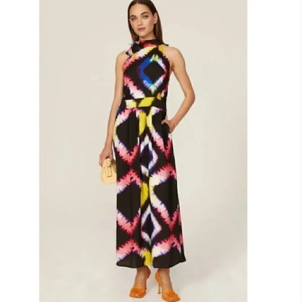 Busayo Collective Rainbow Tie Dye Dress Midi Multicolored Size M